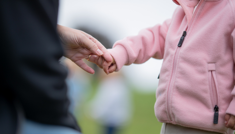 Barn håller pedagog i hand | Norlandia Förskolor